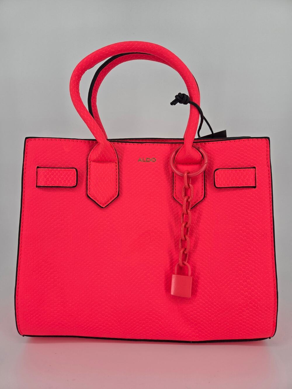 NEW ALDO Olaoma Neon Pink Coral Handbag Crossbody Monotone